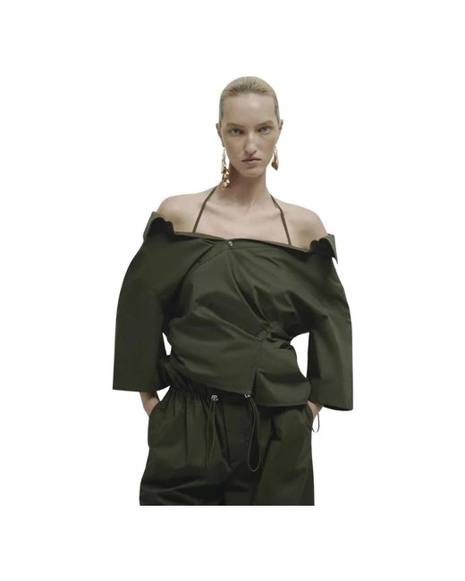 Erika Cavallini Semi Couture Green Blouses