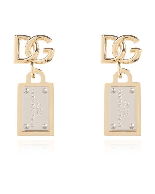 Dolce & Gabbana Metallic Messing clip-on ohrringe