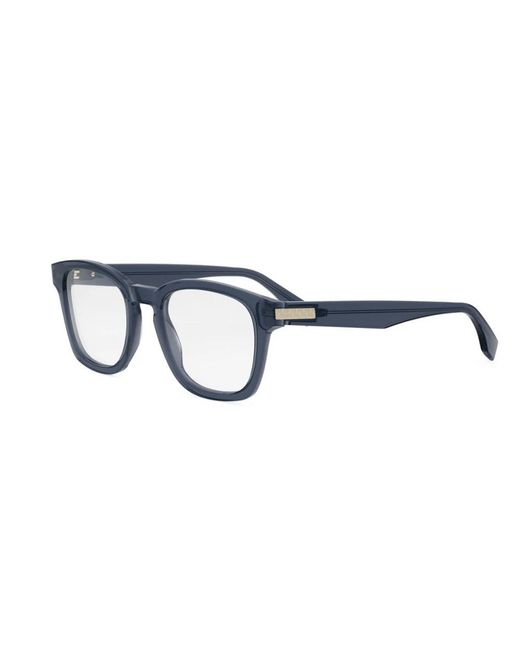 Fendi Accessoires ,Blauw ,Vierkante Blauwe Acetaat Zonnebril in het Blue