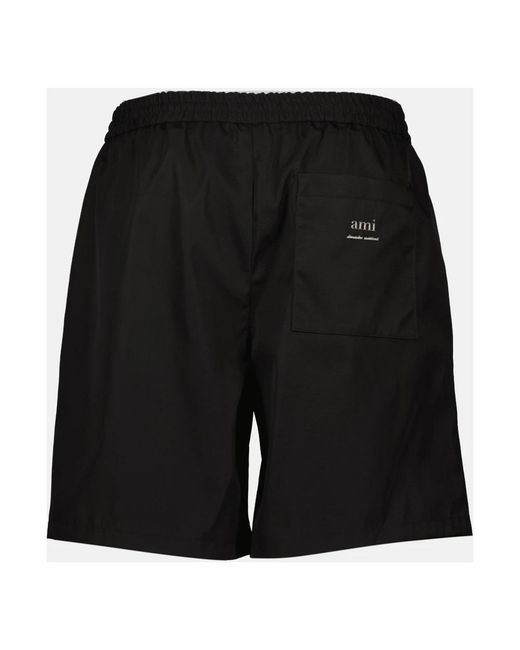 AMI Zwarte Alexandre Matiussi Shorts Lente-Zomer 2025 in het Black voor heren