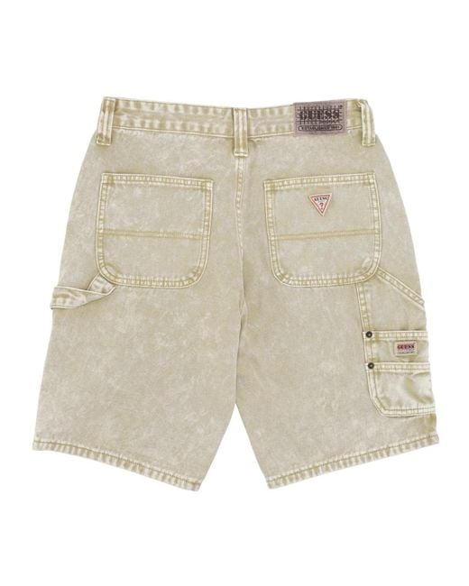 Guess Natural Denim Shorts for men