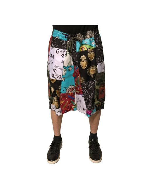 Dolce & Gabbana Black Bermudas for men