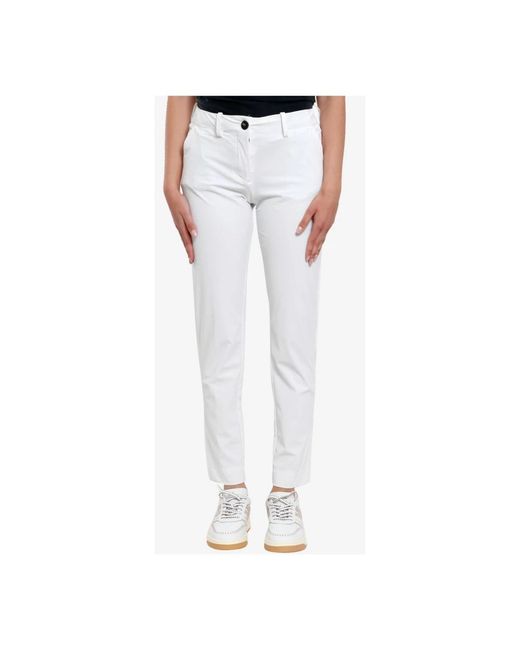 Rrd Broeken ,Wit ,Katoen Witte Katoenen High Waist Broek in het White