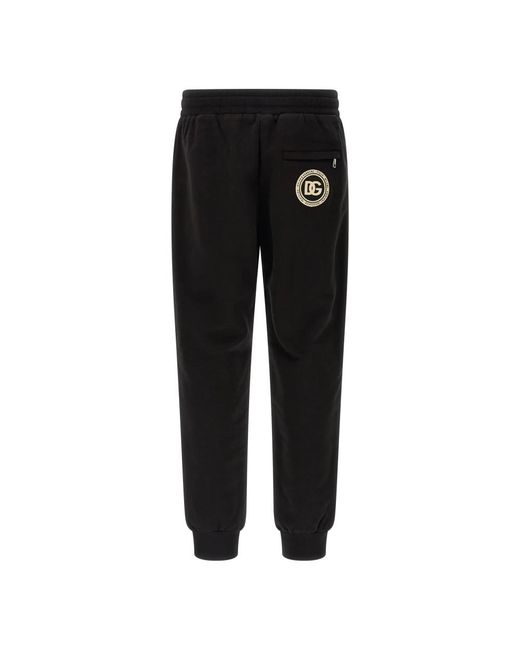Dolce & Gabbana Jersey Broek Met Patch in het Black voor heren