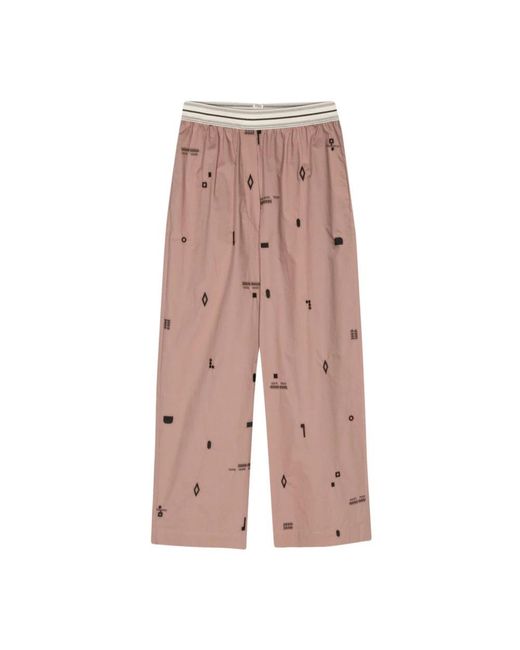 Alysi Pink Wide Trousers