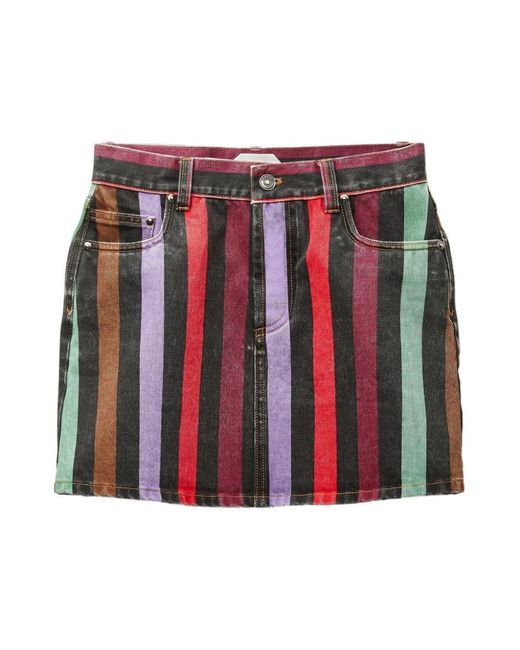 Versace Red Denim Skirts