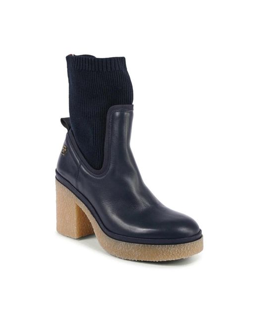 Tommy Hilfiger Blue Heeled Boots