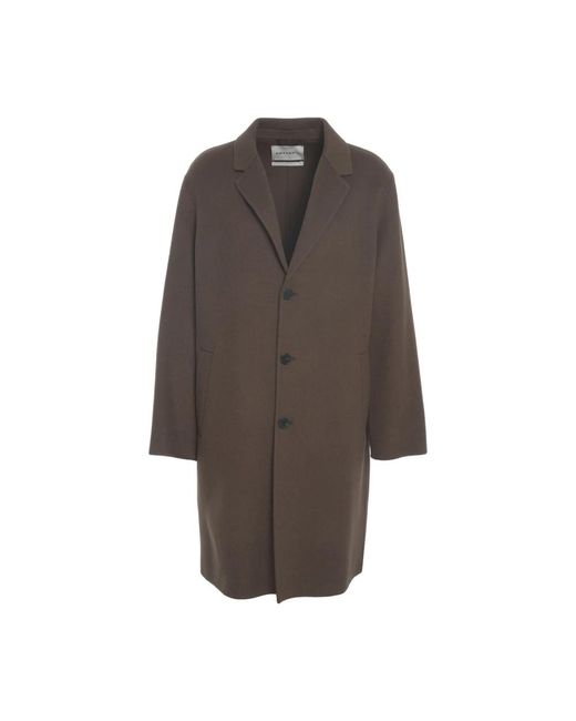 Amaranto Brown Single-Breasted Coats for men