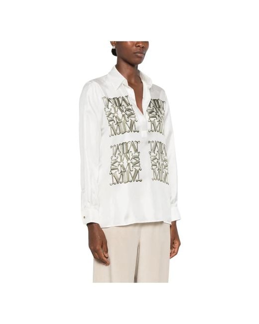 Max Mara White Blouses
