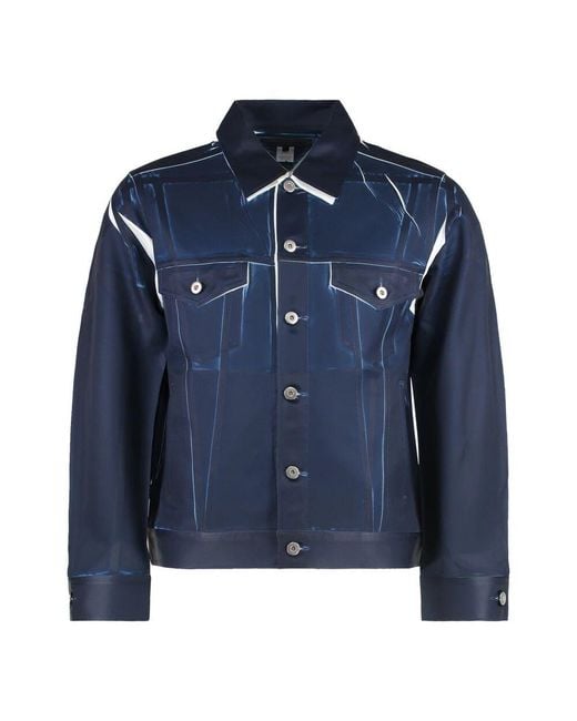 Comme des Garçons Polyester Overshirt Mit Taschen in Blue für Herren