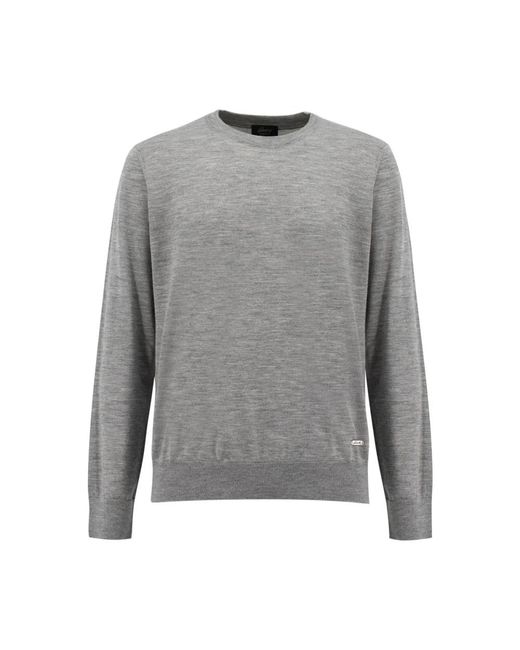 Brioni Gray Ultra-Soft Cashmere And Silk Pullover For for men