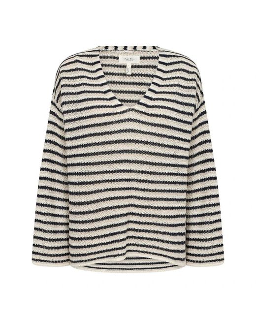 Part Two Black V-Neck Knitwear