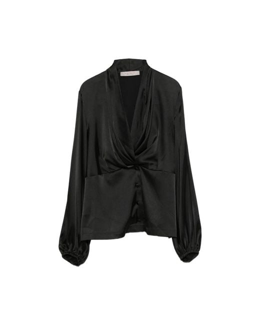 D.exterior Black Blouses