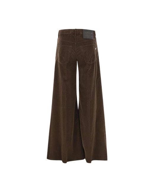 Dondup Brown Wide Trousers