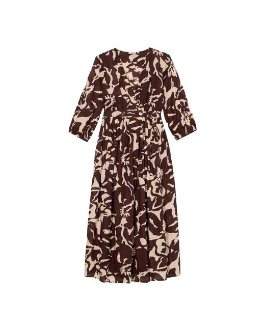 Midi Dresses Oltre en coloris Brown