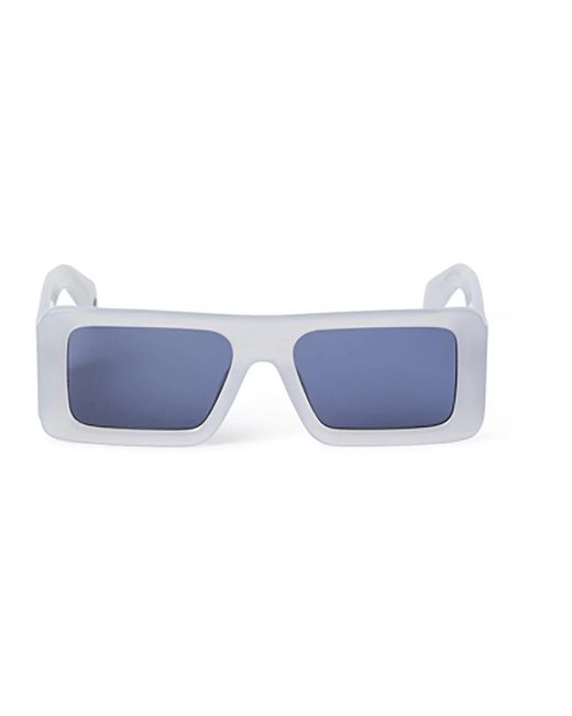 Off-White c/o Virgil Abloh Blue Graue Sonnenbrille Stilvolles Damenaccessoire