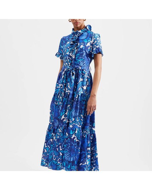 LaDoubleJ Blue Vetrata Grande Maxikleid