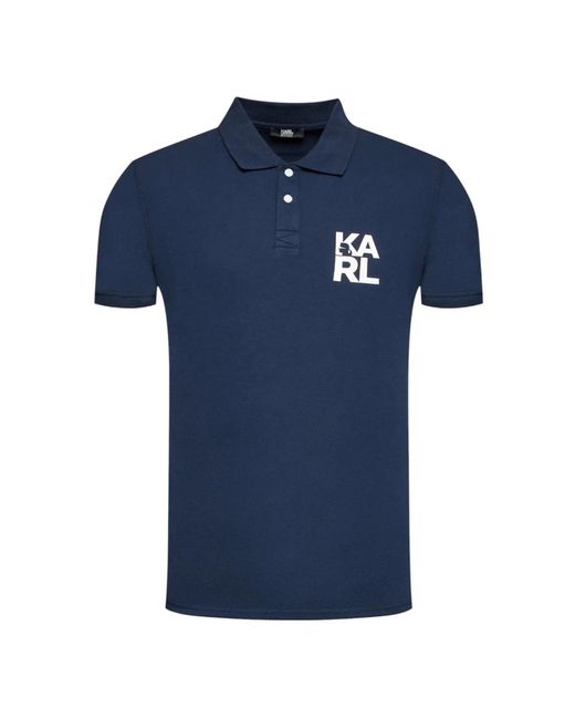Karl Lagerfeld Polo Cotone in het Blue voor heren