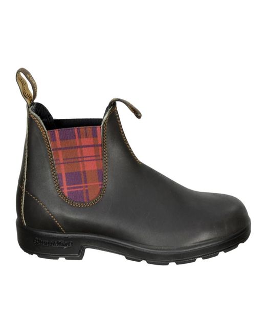 Blundstone Bunte Beatle Beatles 2100 Burgundy Tartan Brown Stiefel