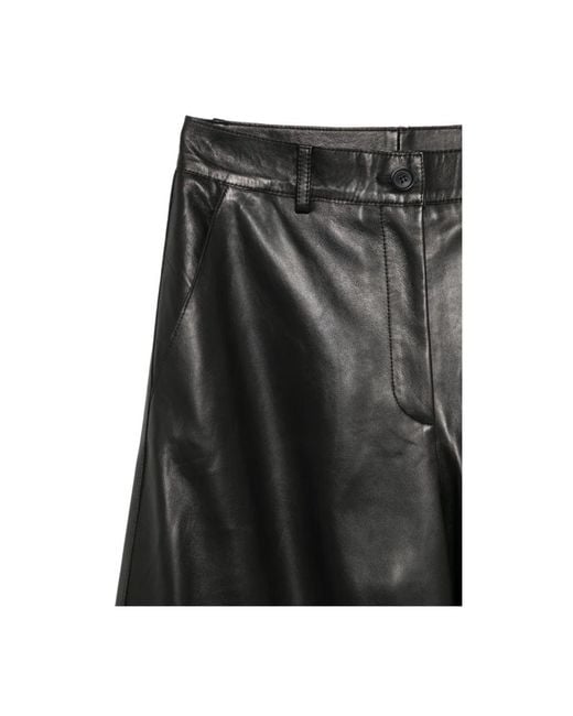 P.A.R.O.S.H. Black Leather Trousers