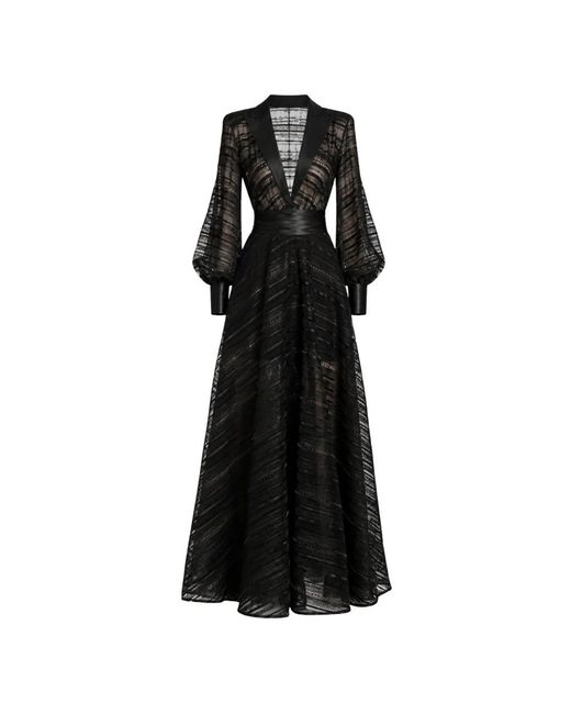 Babylon Black Langes Kleid Mit Spitze-Effekt