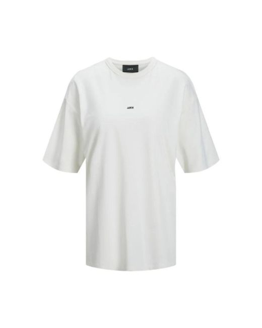 Camiseta de algodón versátil para mujer Jack & Jones de color White