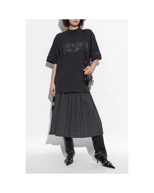 Balenciaga Gray Midi Skirts
