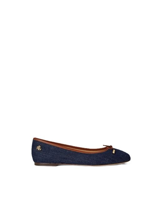 Ralph Lauren Blue Jayna Ballet Pumps