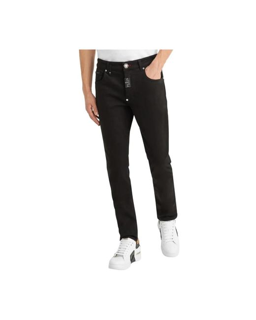 Philipp Plein Black Straight Fit Jeans for men