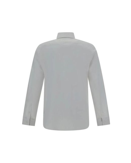 Burberry Geborduurd Logo Slim Fit Casual Overhemd in het Gray voor heren