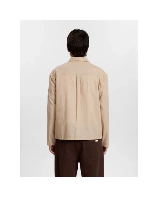 Anerkjendt Jassen ,Bruin ,Linnen Veergrijs Linnen Overshirt Akotto in het Natural voor heren