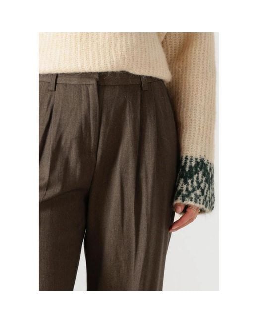 Object Objkara Hw Straight Pant 142 in het Brown