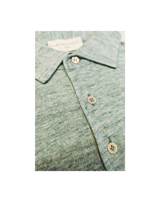 FILIPPO DE LAURENTIIS Gray Polo Shirts for men