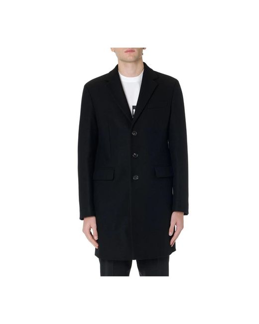 DSquared² Black Single-Breasted Coats for men