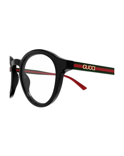 Gucci Bril Met Rond Montuur in het Black voor heren