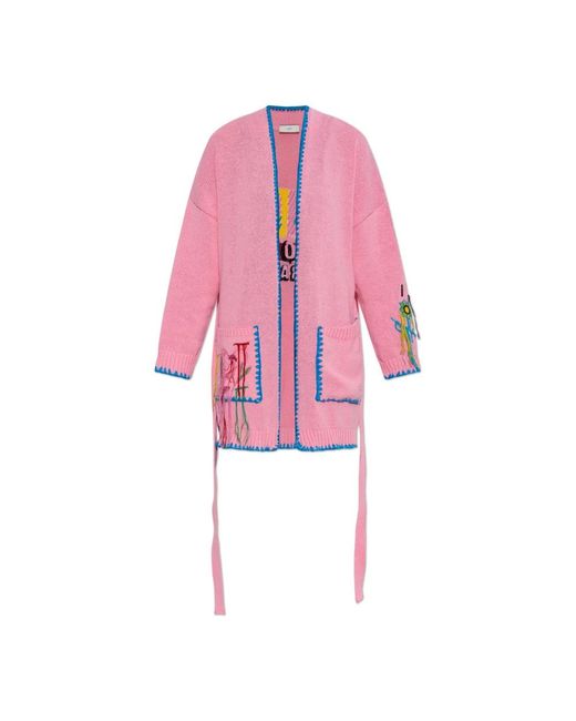 Akep Pink Cardigan Mit Gürtel