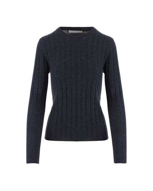Allude Blue Round-Neck Knitwear