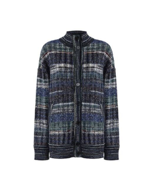 Missoni Gray Mehrfarbige Strick-Reißverschlussjacke