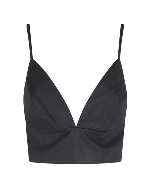 FEDERICA TOSI Black Sleeveless Tops