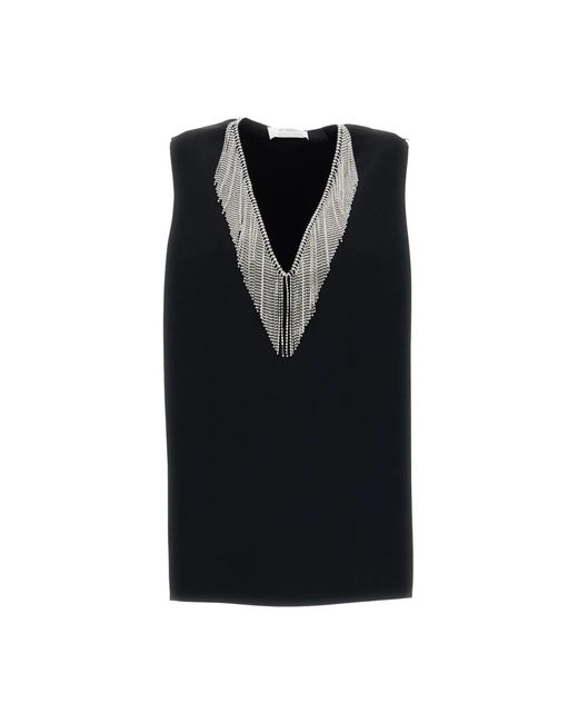 Sportmax Black Sleeveless Tops