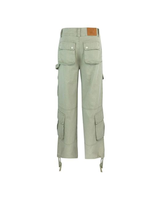 UNTITLED ARTWORKS Green Straight Trousers for men