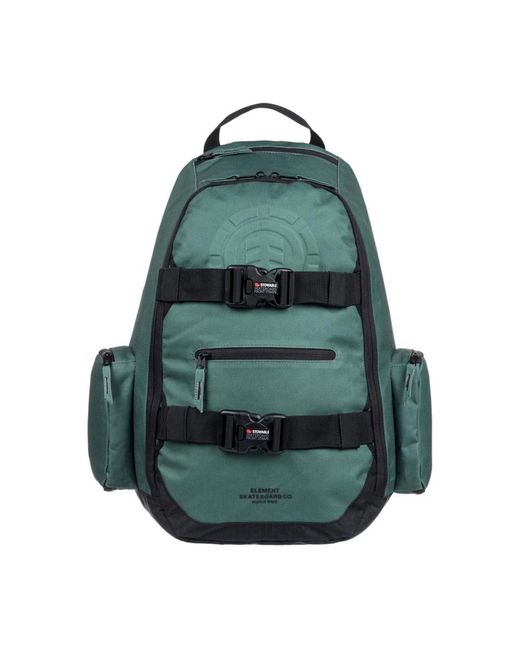 Element Tassen ,Groen ,Polyester Donkergroene Herenrugzak in het Green voor heren