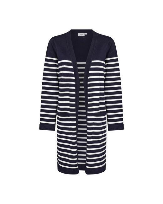 Saint Tropez Blue Gestreifter offener cardigan baritone ice