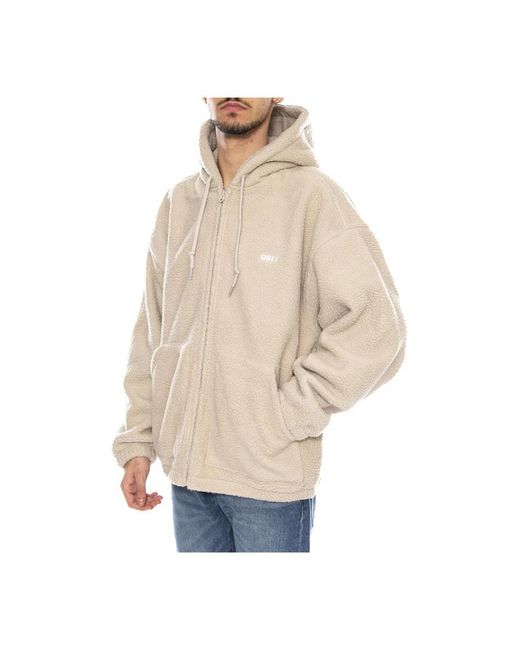 Obey Sherpa Jacket in het Natural voor heren