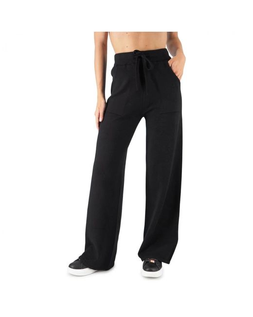 Replay Black Wide Trousers