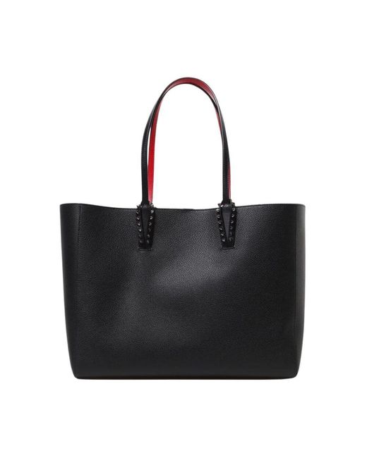 Christian Louboutin Black Schwarze Spiked Tote Tasche
