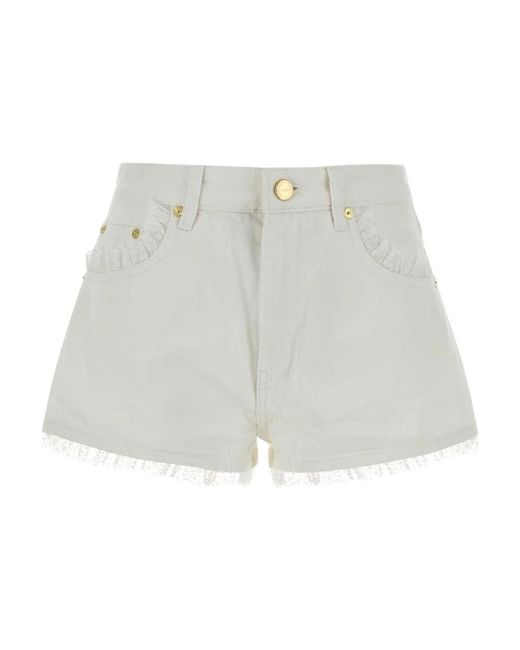 Ganni Gray Denim Shorts