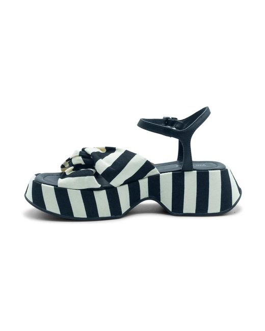 Vic Matié Blue Schwarz/Weißer Mini Marine Yoko Sandale