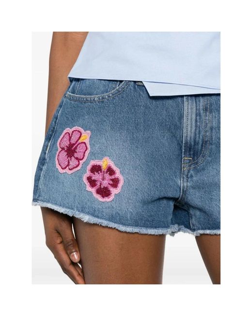Mc2 Saint Barth Blue Denim Shorts