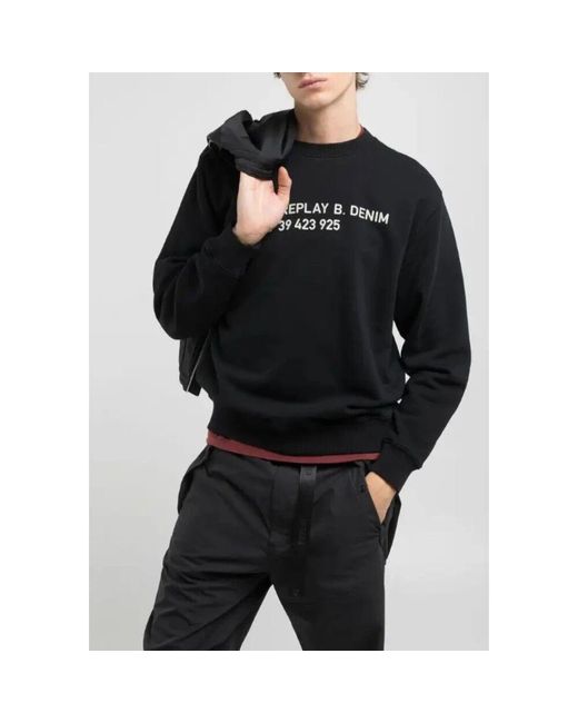 Sweatshirts Replay de hombre de color Black